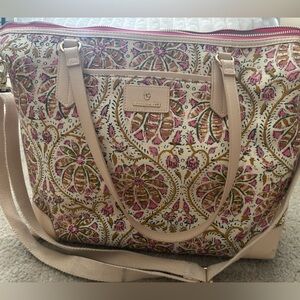 Spartina 449 pink floral tech tote